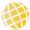 Gold and White Circular Globe Company Logo